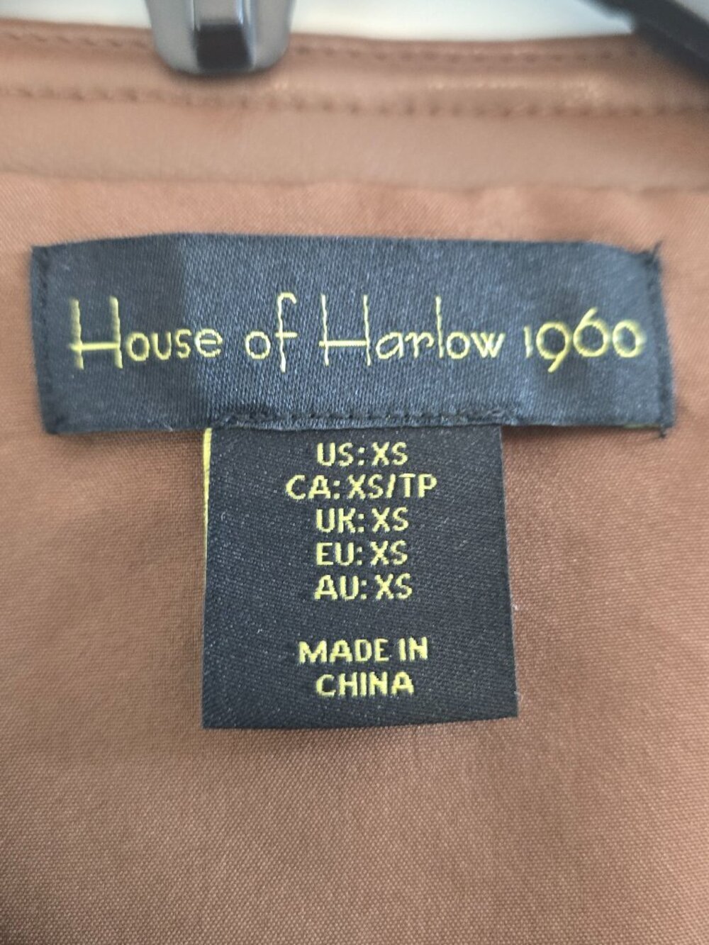 House of Harlow 1960 Faux Leather Minidress Brown - Picture 3 of 5